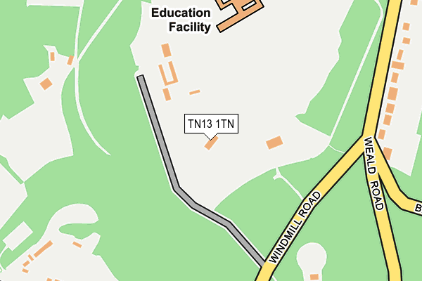 TN13 1TN map - OS OpenMap – Local (Ordnance Survey)
