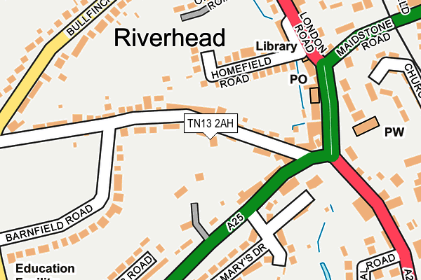 TN13 2AH map - OS OpenMap – Local (Ordnance Survey)