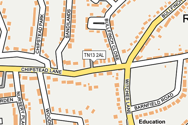 TN13 2AL map - OS OpenMap – Local (Ordnance Survey)