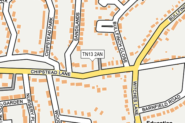 TN13 2AN map - OS OpenMap – Local (Ordnance Survey)