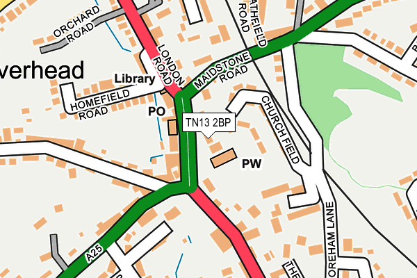 TN13 2BP map - OS OpenMap – Local (Ordnance Survey)