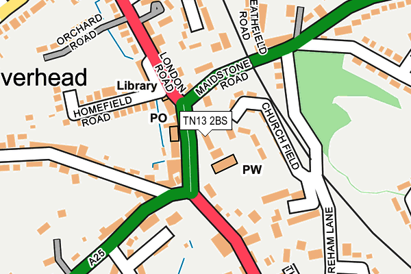 TN13 2BS map - OS OpenMap – Local (Ordnance Survey)