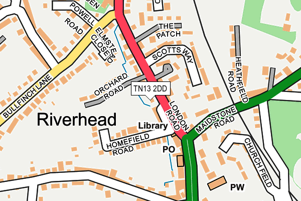 TN13 2DD map - OS OpenMap – Local (Ordnance Survey)