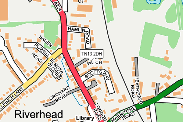 TN13 2DH map - OS OpenMap – Local (Ordnance Survey)