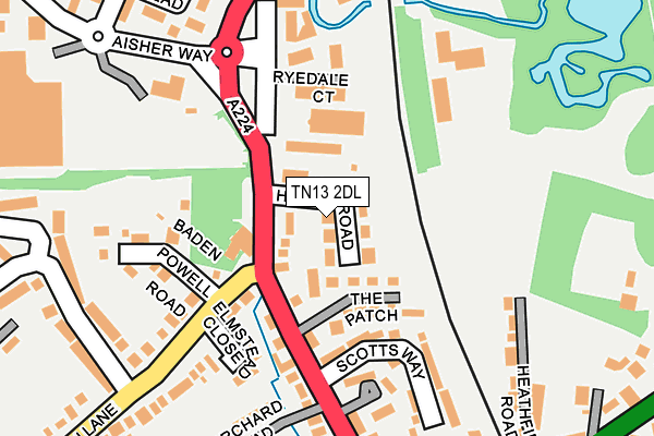 TN13 2DL map - OS OpenMap – Local (Ordnance Survey)