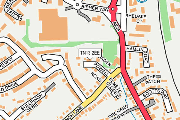 TN13 2EE map - OS OpenMap – Local (Ordnance Survey)