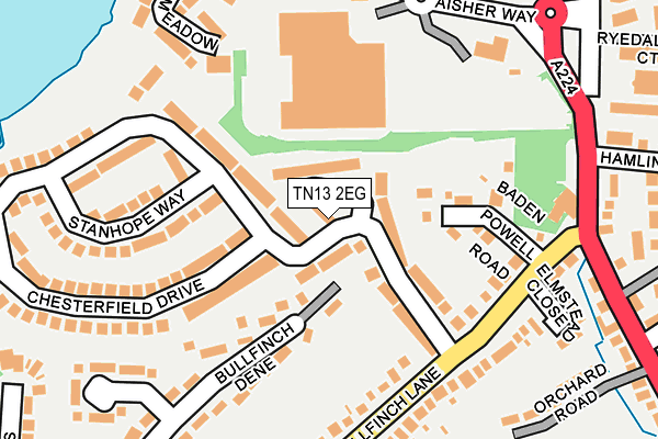 TN13 2EG map - OS OpenMap – Local (Ordnance Survey)