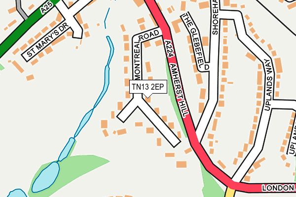 TN13 2EP map - OS OpenMap – Local (Ordnance Survey)