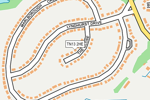 TN13 2HE map - OS OpenMap – Local (Ordnance Survey)