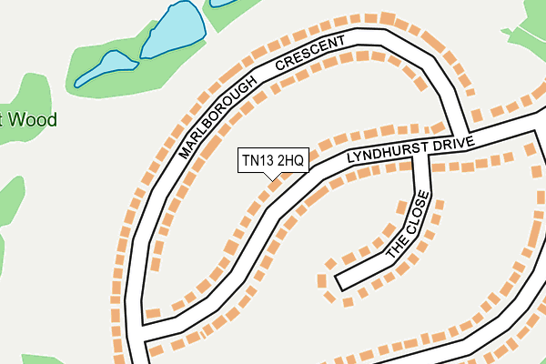 TN13 2HQ map - OS OpenMap – Local (Ordnance Survey)