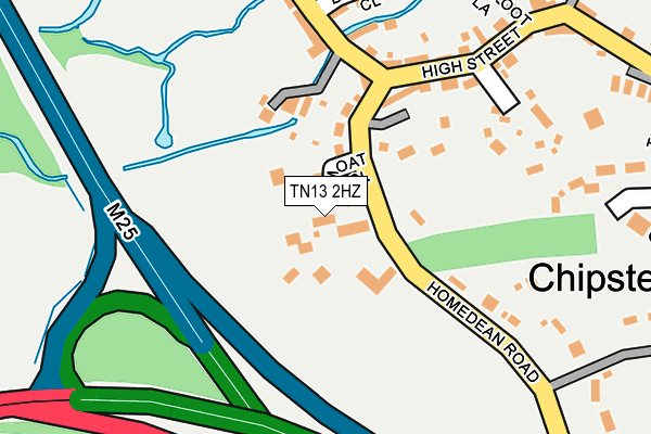 TN13 2HZ map - OS OpenMap – Local (Ordnance Survey)
