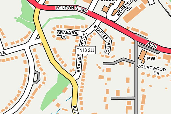 TN13 2JJ map - OS OpenMap – Local (Ordnance Survey)