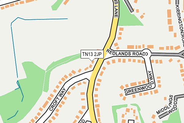 TN13 2JP map - OS OpenMap – Local (Ordnance Survey)