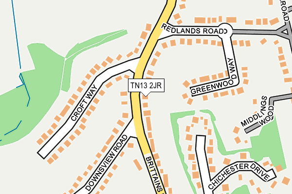 TN13 2JR map - OS OpenMap – Local (Ordnance Survey)