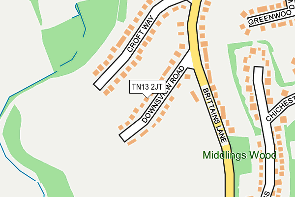 TN13 2JT map - OS OpenMap – Local (Ordnance Survey)