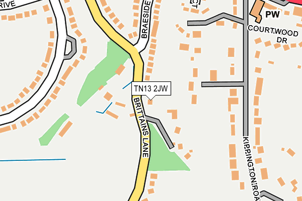 TN13 2JW map - OS OpenMap – Local (Ordnance Survey)
