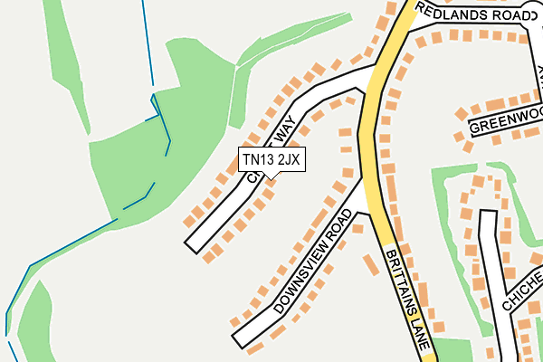 TN13 2JX map - OS OpenMap – Local (Ordnance Survey)