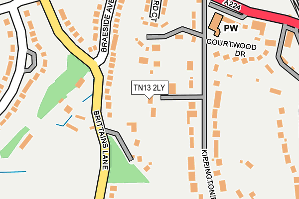 TN13 2LY map - OS OpenMap – Local (Ordnance Survey)