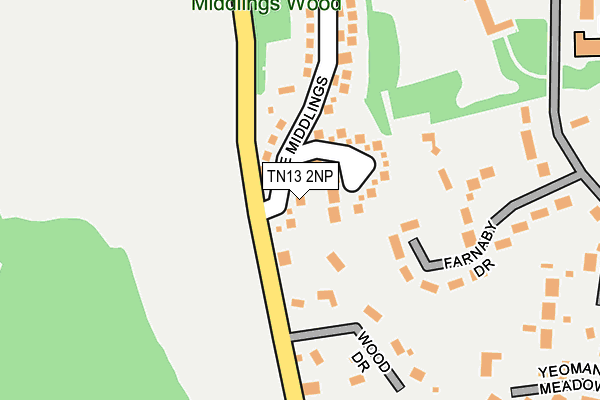 TN13 2NP map - OS OpenMap – Local (Ordnance Survey)