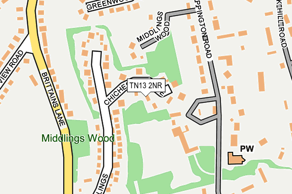 TN13 2NR map - OS OpenMap – Local (Ordnance Survey)