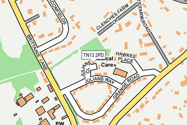 TN13 2PD map - OS OpenMap – Local (Ordnance Survey)