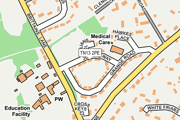 TN13 2PE map - OS OpenMap – Local (Ordnance Survey)