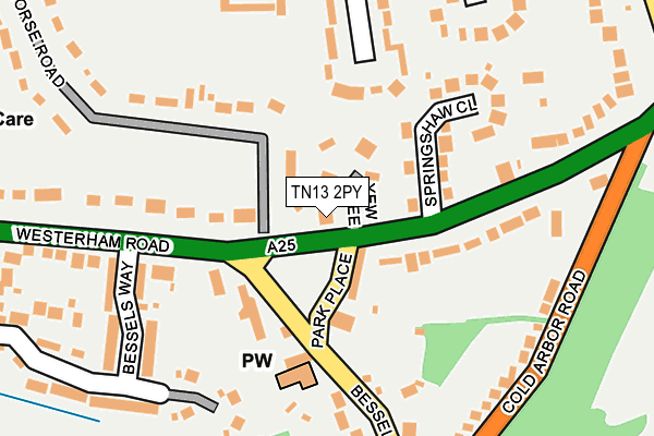 TN13 2PY map - OS OpenMap – Local (Ordnance Survey)