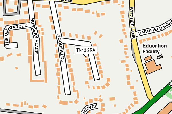 TN13 2RA map - OS OpenMap – Local (Ordnance Survey)