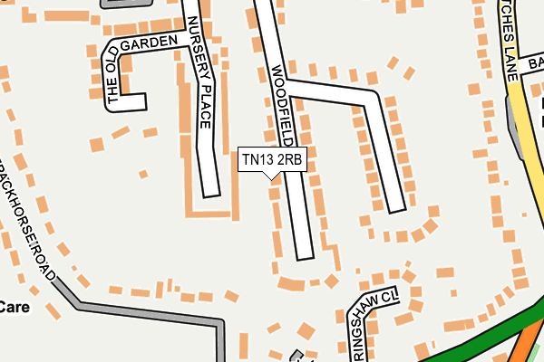 TN13 2RB map - OS OpenMap – Local (Ordnance Survey)