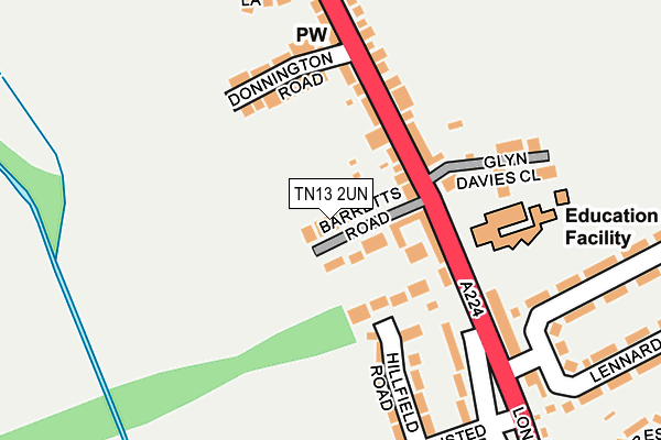 TN13 2UN map - OS OpenMap – Local (Ordnance Survey)