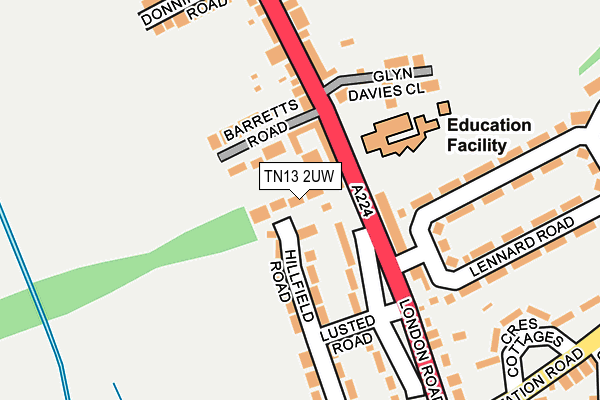TN13 2UW map - OS OpenMap – Local (Ordnance Survey)