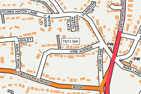 TN13 3AH map - OS OpenMap – Local (Ordnance Survey)