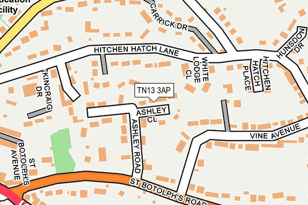 TN13 3AP map - OS OpenMap – Local (Ordnance Survey)