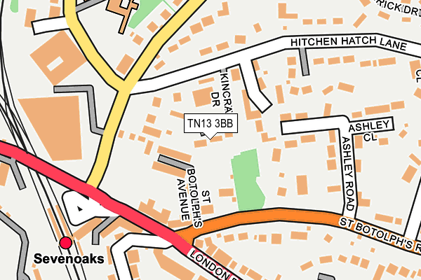 TN13 3BB map - OS OpenMap – Local (Ordnance Survey)