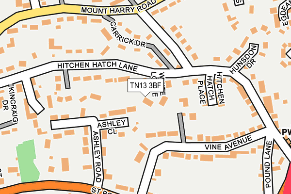 TN13 3BF map - OS OpenMap – Local (Ordnance Survey)