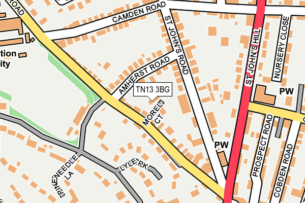 TN13 3BG map - OS OpenMap – Local (Ordnance Survey)