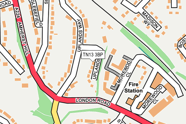 TN13 3BP map - OS OpenMap – Local (Ordnance Survey)