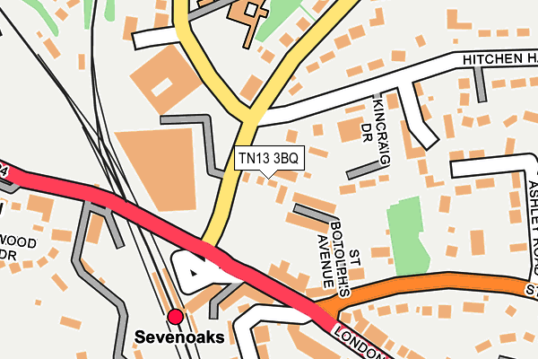 TN13 3BQ map - OS OpenMap – Local (Ordnance Survey)