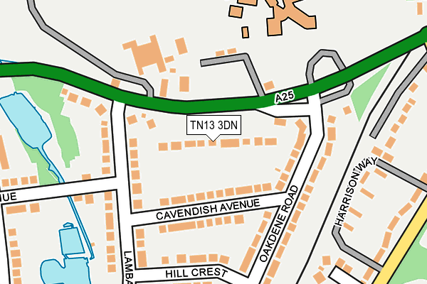 TN13 3DN map - OS OpenMap – Local (Ordnance Survey)