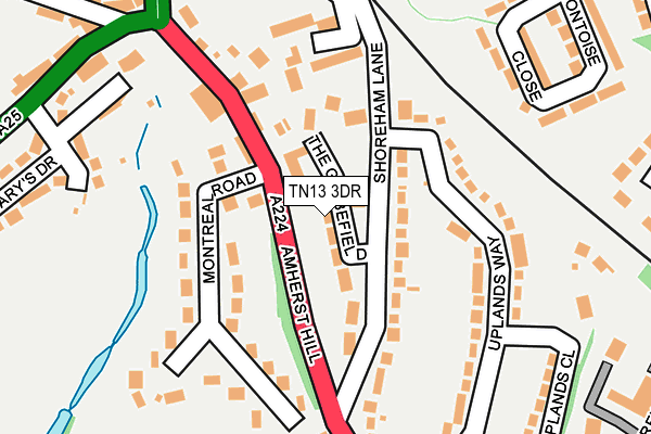 TN13 3DR map - OS OpenMap – Local (Ordnance Survey)