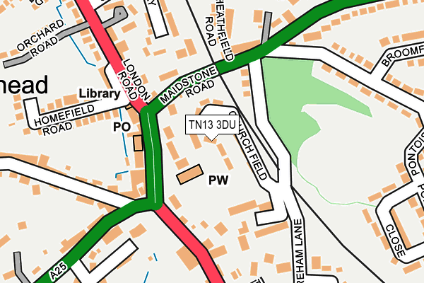 TN13 3DU map - OS OpenMap – Local (Ordnance Survey)