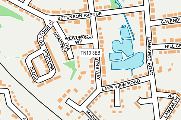 TN13 3EB map - OS OpenMap – Local (Ordnance Survey)