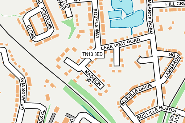 TN13 3ED map - OS OpenMap – Local (Ordnance Survey)