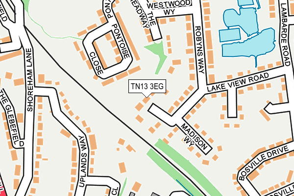 TN13 3EG map - OS OpenMap – Local (Ordnance Survey)