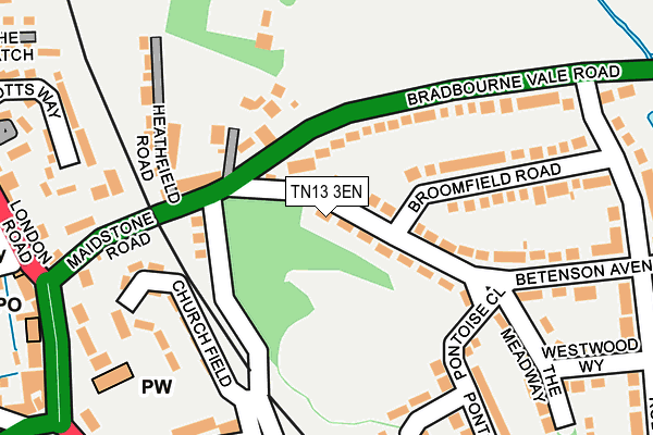 TN13 3EN map - OS OpenMap – Local (Ordnance Survey)