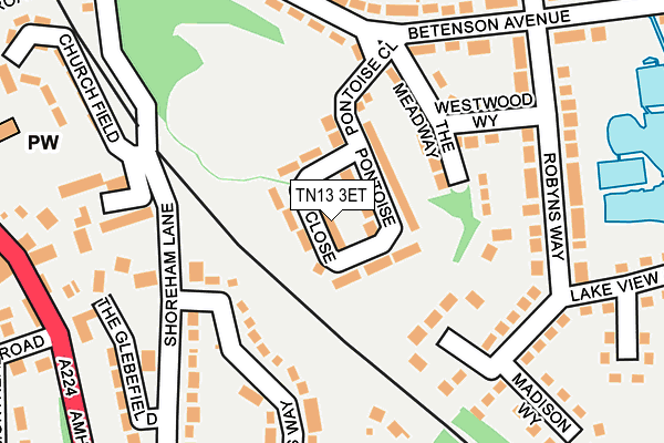 TN13 3ET map - OS OpenMap – Local (Ordnance Survey)