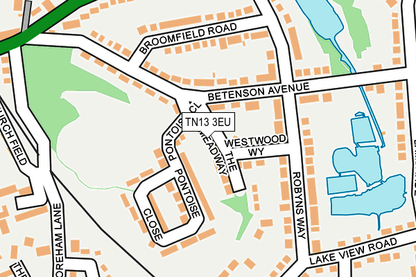 TN13 3EU map - OS OpenMap – Local (Ordnance Survey)