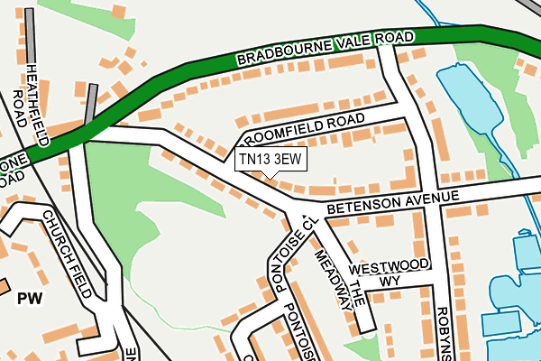 TN13 3EW map - OS OpenMap – Local (Ordnance Survey)