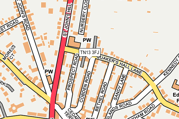 TN13 3FJ map - OS OpenMap – Local (Ordnance Survey)