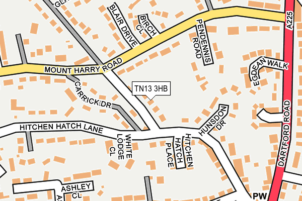 TN13 3HB map - OS OpenMap – Local (Ordnance Survey)